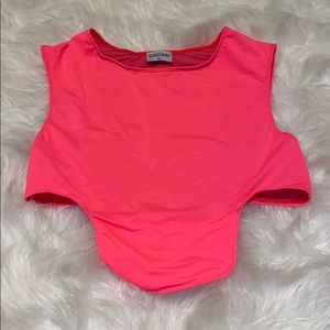 Hot pink swim tank